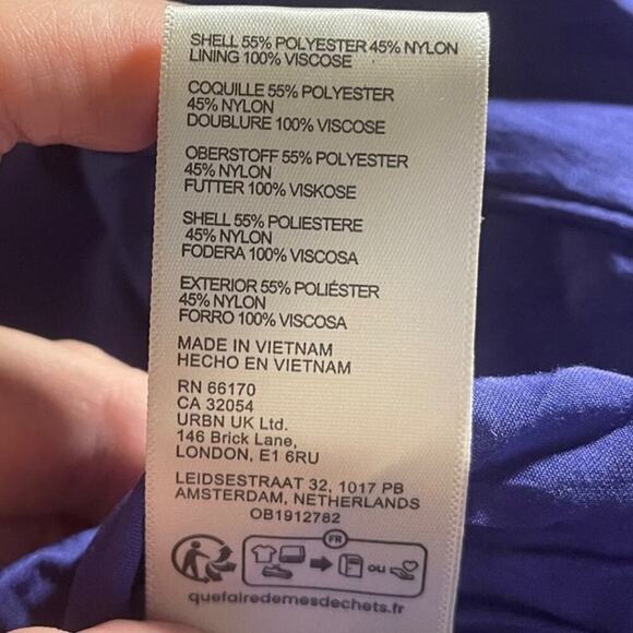 Free People Mini Dress with Adjustable Straps in Spectrum Blue Large NEW RARE - Picture 9 of 11